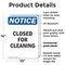 Signmission Closed For Cleaning, 10 in W x Rectangle, Plastic OS-2PACK-NS-P-1014-V-10674 - alternate 2